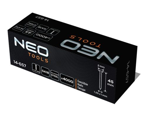 Tűzőszeg, horganyzott, TYP 300F, pneumatikus tűzőgéphez 14-570-hez, GA18, 45mm, 4000db