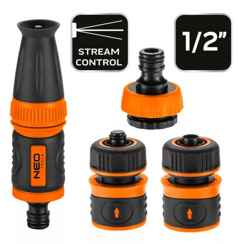 Öntözőfej csatlakozókkal 1/2", 4db