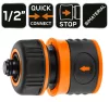 Tömlő gyorscsatlakozó 1/2", vízstoppos, kétkomponensű, min. rendelés: 6db