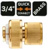 Tömlő gyorscsatlakozó 3/4", réz