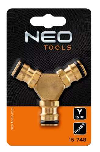 Y csatlakozó, 3 ágú, réz