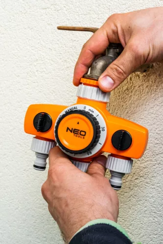 Mechanikus öntözőidőzítő óra, 3 utas, max.120perc