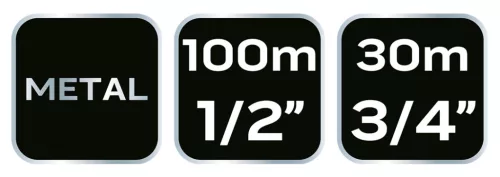 Tömlődob fém, tömlőméret: 1/2" max100m, 3/4" max30 m