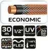 Locsolótömlő 1/2", 30m, 4 rétegű Economic
