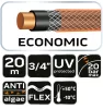 Locsolótömlő 3/4"x20m, 4 rétegű Economic
