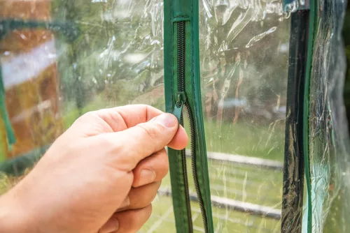 Növényház 46x24x80cm, PVC fólia, fémszerkezet