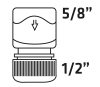 30db Tömlő gyorscsatlakozó 1/2"- 5/8", kétkomponensű, kínálódobozban