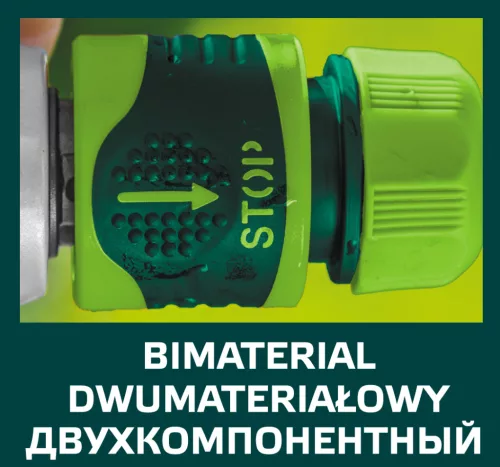 30db tömlő gyorscsatlakozó 1/2" vízstoppos, kétkomponensű, kínálódobozban