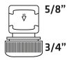 30db Tömlő gyorscsatlakozó 3/4", kétkomponensű, kínálódobozban