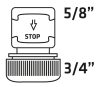 30db Tömlő gyorscsatlakozó 3/4" vizstoppos, kétkomponensű, kínálódobozban