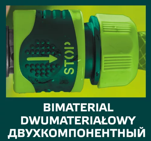 Tömlő gyorscsatlakozó 3/4" vízstoppos, kétkomponensű, min. rendelés: 5db