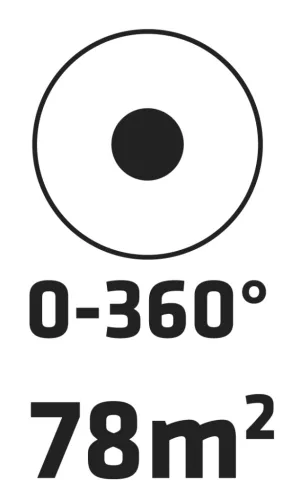 Köresőztető, öntöző, 0-360° állítható, leszúrótüskével, 78m2