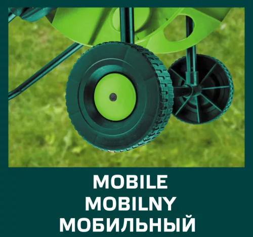 Tömlőkocsi, tömlőméret: 1/2" max. 45méter, 5/8" max. 35méter