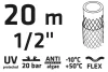 Locsolótömlő 1/2",  20m, Economic, zöld