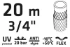 Locsolótömlő 3/4", 20m, Economic, zöld