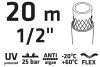 Locsolótömlő 20 m, 1/2", Professional: csomózódás, csavarodás védelem, UV álló, algásodás védelem