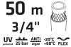 Locsolótömlő 50 m, 3/4", Professional: csomózódás, csavarodás védelem, UV álló, algásodás védelem