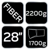 Hasítófejsze 2200g, fej 1700g, üvegszálas markolat 28"