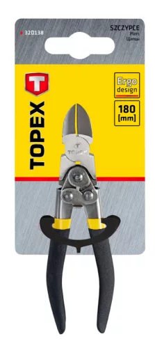 Oldalcsípő fogó 180mm, áttétes
