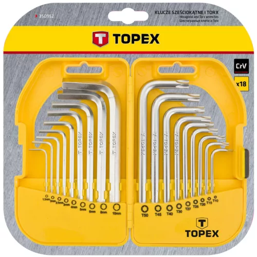 Imbusz és torxkulcs készlet 18db