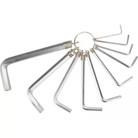 Imbuszkulcs készlet 10db, CRV, 1.5-10mm