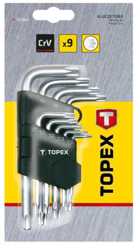 Torxkulcs készlet T10-T50, 9db