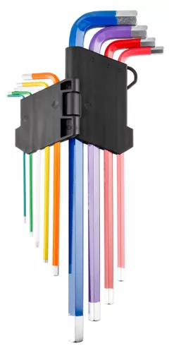 Imbuszkulcs készlet 9db, színes