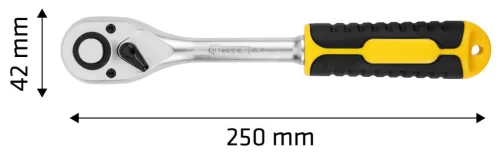 Racsnis kulcs 1/2", 250mm, 45fok