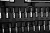 Dugókulcskészlet + bitkészlet 1/4" 46db