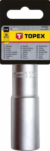 Dugókulcs 10mm, 1/2", hosszú hatlapú