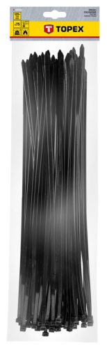 Kábelkötegelő, gyorskötöző, 7.6mmx500mm, fekete, 75db