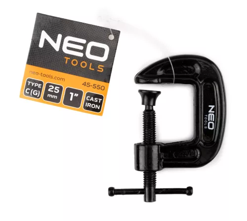 Kézi szorító, öntöttvas, 25mm, 1", 115g, min. rendelés: 3db