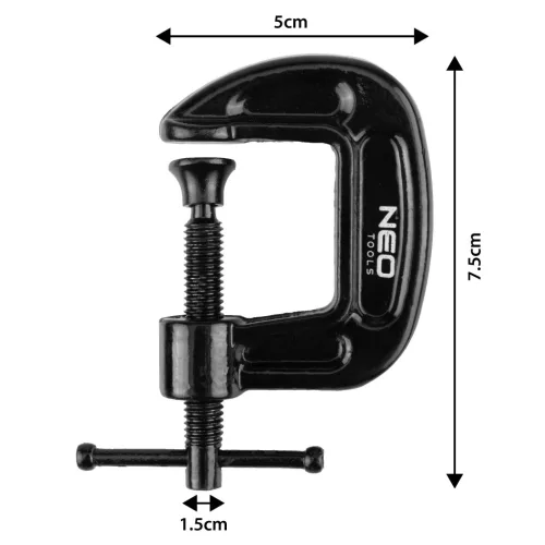 Kézi szorító, öntöttvas, 25mm, 1", 115g, min. rendelés: 3db