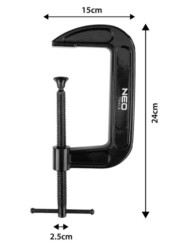 Kézi szorító, öntöttvas, 125mm, 5", 815g