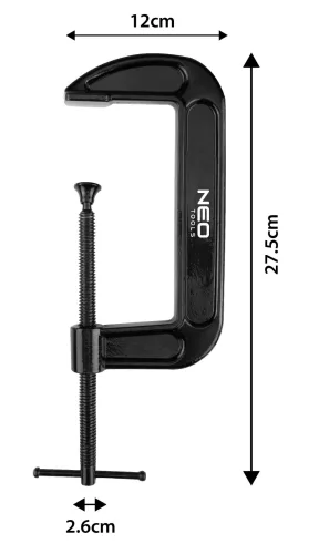 Kézi szorító, öntöttvas, 150mm, 6", 1146g
