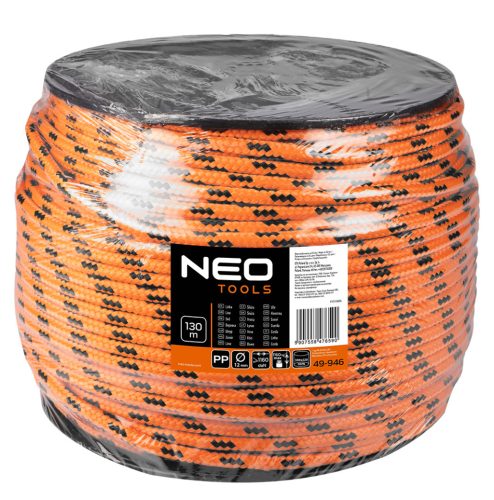 Kötél, fonatolt polipropilén 12mm/ 130m