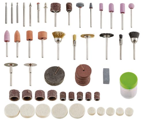 Tartozékkészlet mini fúró- és csiszológéphez, 100db