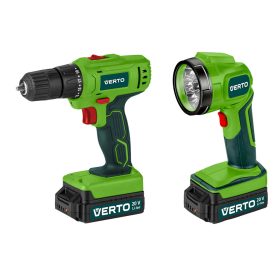 Akkus fúró, lámpával 2x18V, Li-Ion, 1.5Ah, kofferben