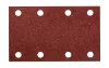 Csiszolópapír tépőzáras 80x130mm, P80, 8 lyukas, 04-623-hoz, 5db