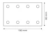 Csiszolópapír tépőzáras 80x130mm, P80, 8 lyukas, 04-623-hoz, 5db