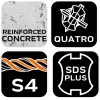Betonfúró SDS PLUS 10x400mm, S4 type, 4 élű, vasbetonhoz