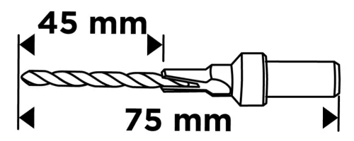 Fafúró, csavarfej süllyesztővel, konfirmátor csavarhoz, 4/6mm