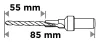 Fafúró, csavarfej süllyesztővel, konfirmátor csavarhoz, 5/7mm
