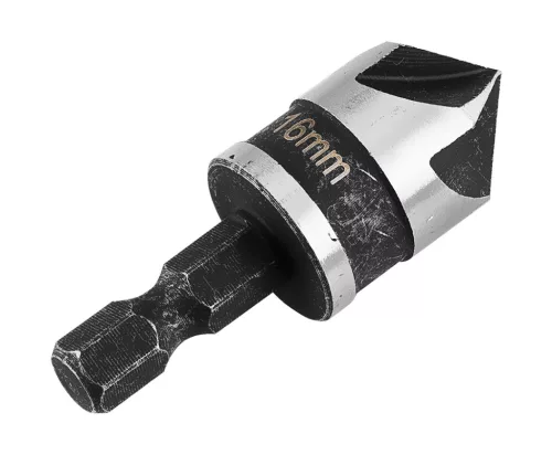 Süllyesztőfúró készlet, csavarfejekhez, 1/4" hatszög szár, 12, 16, 19mm, 3db