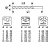 Fúrókészlet, fém, fa, kőzefúrókkal, hengeres szár, 3,4,5,6,8,10mm méretek, 18db