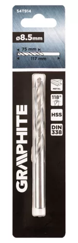 Csigafúró HSS, DIN338, 8.5mm, min. rendelés: 3db