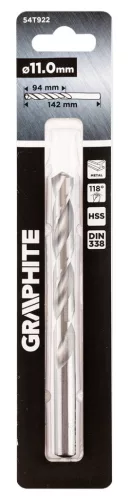 Csigafúró HSS, DIN338, 11mm