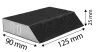 Csiszolószivacs 45fokos élű, 125x25x90mm, K180, min. rendelés: 5db