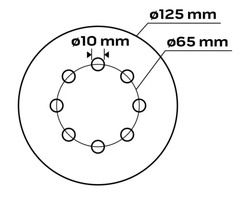 Csiszolókorong tépőzáras 125mm, K40, 8 lyukas, 5db, min. rendelés: 5cs