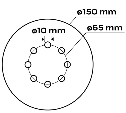 Csiszolókorong tépőzáras 150mm, K60, 8 lyukas, 5db, min. rendelés: 5cs